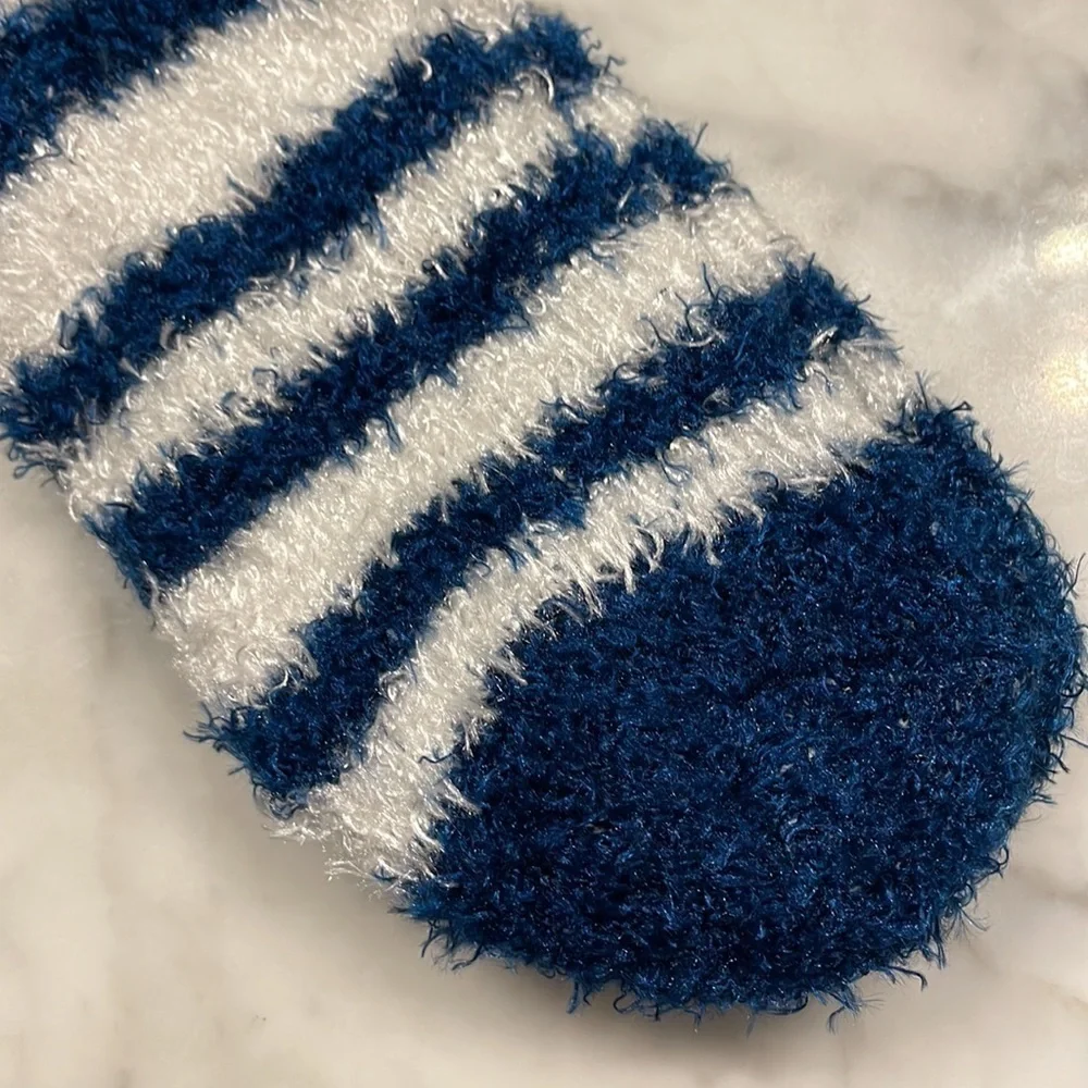 Snugadoo Women's Two Pairs of Fuzzy Socks Penguin And Stripes
